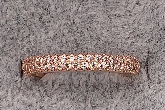 JZ087 925 пробы Серебряное классическое сердце Корона Бант Цветок сливы женские Гламурные ювелирные изделия кольцо из розового золота - Цвет основного камня: JZ087