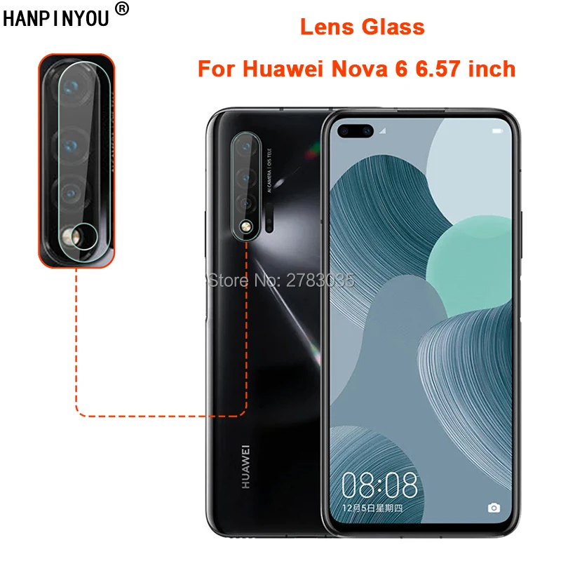 Для huawei Nova 6 4G 5G 57 &quotПрозрачная ультра тонкая задняя крышка для объектива камеры