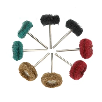

40pc 25mm Nylon Grinding Head With Handle Fiber Grinding Head Wire Drawing Grinding Head Polishing Wheel Dremel Accessories