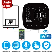 Умный термостат Termostato wifi контроллер температуры с ЖК-сенсорным экраном для воды/электрического подогрева пола водонагреватель