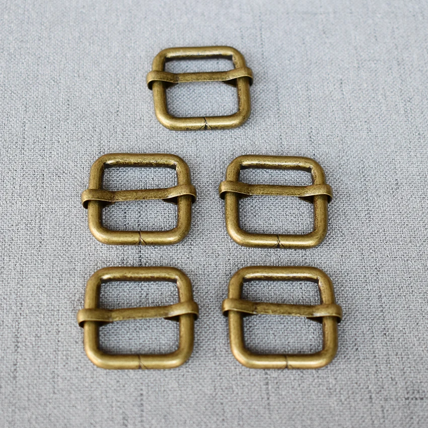 

50 Pcs/Lot 20mm Bromze Metal Tri Glide Slide Adjusters For DIY Dog Collar Dog Leash Backpack Of Rectangle Loop Ring Accessories