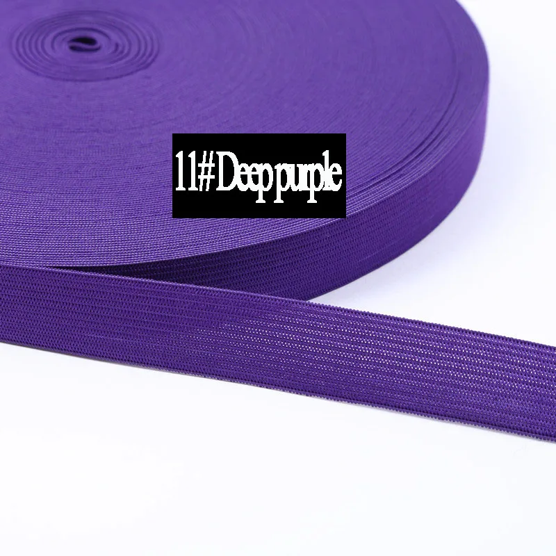40 м сплошной Цвет Дешевые Блестящий складной эластичный враг повязка из спандекса Детская повязка на голову для волос платье кружево отделка шитье 8/1" 20/25 мм - Цвет: 11 Deep purple