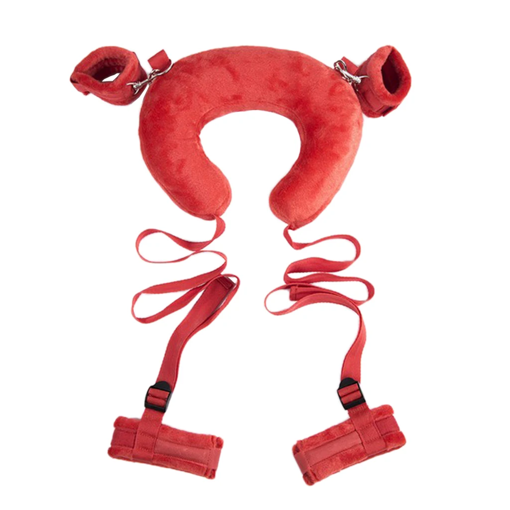 Adjustable Cotton Leg Stretching Belt Bound Ratchet Tie Down Alternative Female Handcuffs Foot Cuffs Adult Couples Flirting Toys