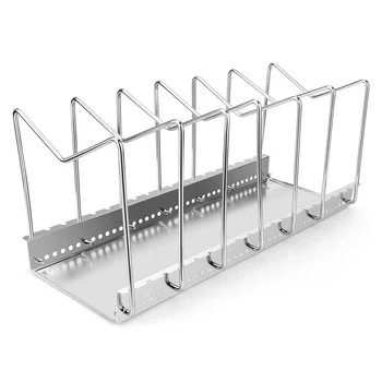 

6-Layer Pot Lid Holder Storage Organizer Metal Kitchen Rack Shelf For Home Bar Kitchen Supplies Pan Lid Tools