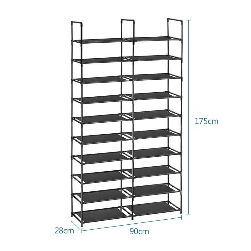 

Shoe Rack Shoe Organizer 50 Pair Shoe Racks, Shoe Tower with Waterproof Dustproof, Tight Connection 10 Tiers Shoe Shelf
