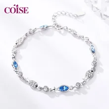 S925 Серебряный Модный темперамент простой рыбий браслет