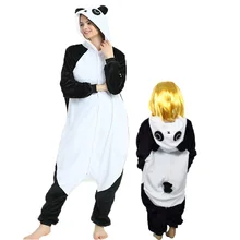 Цельная Фланелевая пижама с рисунком панды и кунг-фу для родителей и детей; костюм с животными; импортные товары; домашняя AliExpress