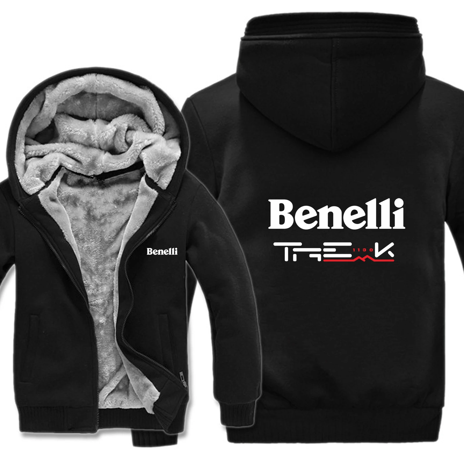 Зимние толстовки Benelli Trek 1130, мужские пальто на молнии, флисовая плотная Мужская толстовка benelli, пуловер