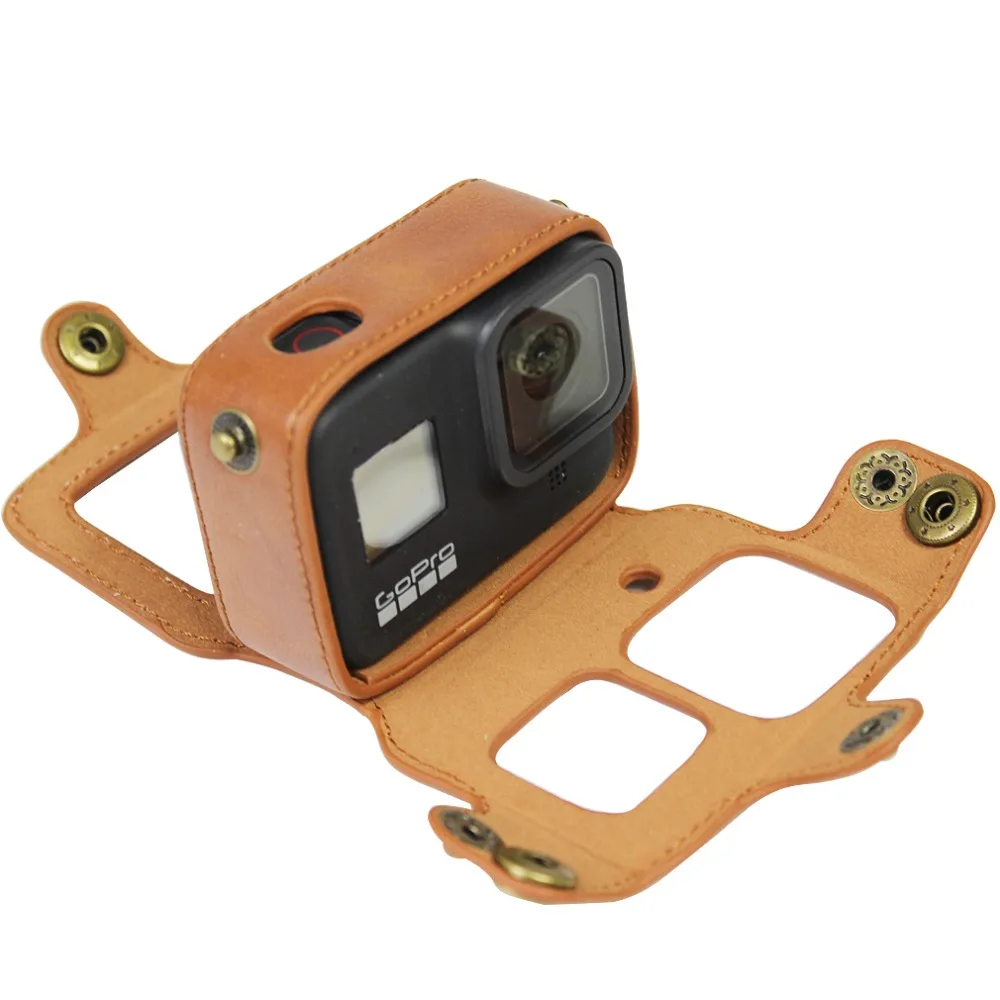 PU защитный чехол для камеры с плечевым ремнем для Gopro Hero 8