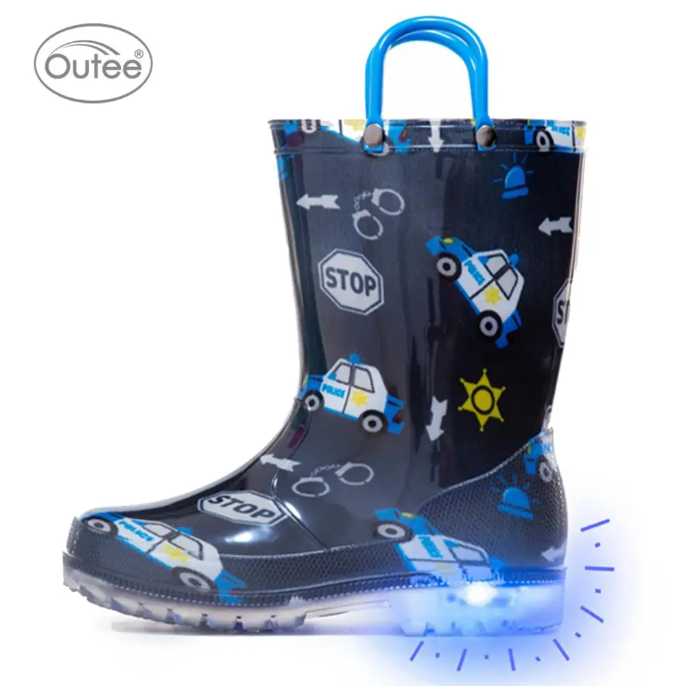 Outee Toddler Kids Lightweight Rain Boots