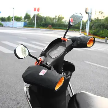 

Waterproof Motorcycle Electric Scooter Handlebar Gloves Winter Bike Handlebar Protective Cover Windproof Riding Warm Gloves