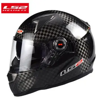 

LS2 FF396 Carbon Fiber Full Face Motorcycle Helmet Man Racing moto Casco capacete ls2 Helmet With Double Lens ECE Certification