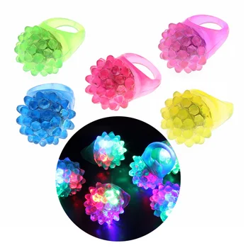 

20pcs LED Flashing Rings Light Up For Party Glow Finger Ring Toys Gifts Low consumption