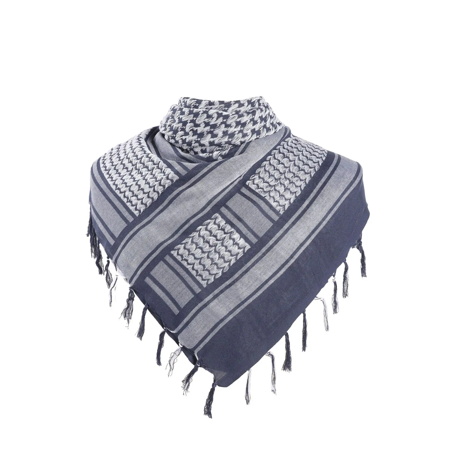 Arab Keffiyeh Shemagh Scarf Cotton Winter Shawl Neck Warmer Cover Head Wrap Windproof Tactical Camping Men Women
