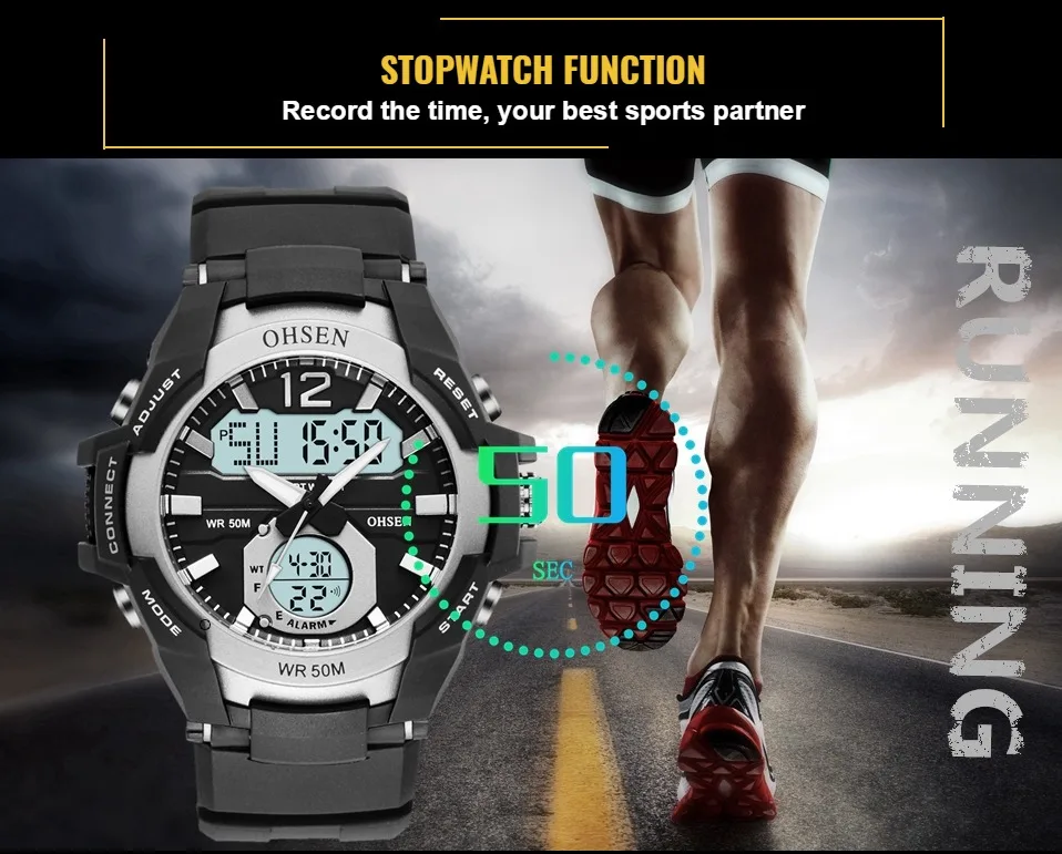 Цифровые электронные мужские наручные спортивные часы Модные Военные зеленые кварцевые часы Силиконовые часы браслет relogio masculino