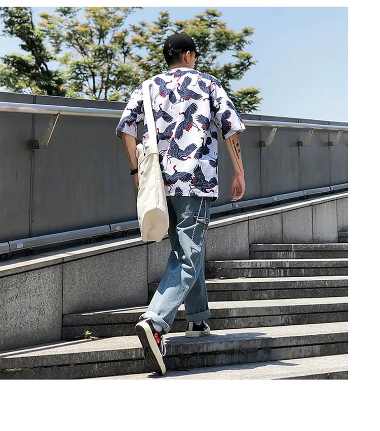 Summer T-shirt Fashion Chinese Style Tshirt O-NECK Streetwear One Piece Friends Hip Hop Rock Punk Oversized Top TEES