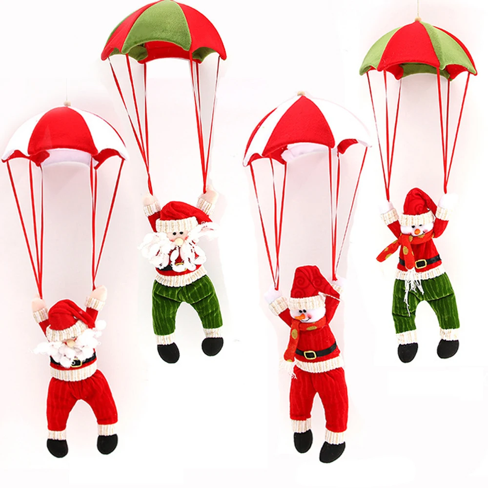 

Creative 1pc Cute Christmas Tree Decoration Pendant Parachute Santa Clause Hanging Ornaments Christmas Decoration for Home