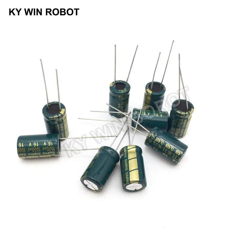 10 pcs Aluminum electrolytic capacitor 1000 uF 16 V 10 * 16 mm frekuensi tinggi Radial Electrolytic kapasitor