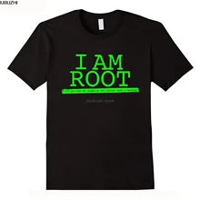 Повседневные футболки размера плюс, топы в стиле хип-хоп, S-2xl футболка I'm Root Linux, футболки с Linux sbz1122