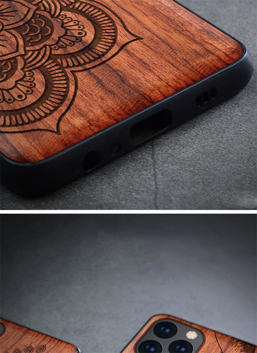 Резной деревянный чехол для iPhone 11 iPhone 11 Pro ударопрочный чехол TPU бампер чехол для iPhone 11 Pro Max чехол деревянный футляр