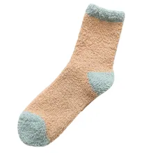 5 пар зимних женских теплых носков плюс бархатные утолщенные Повседневные носки лыжные спортивные дышащие хлопковые однотонные носки Z1113