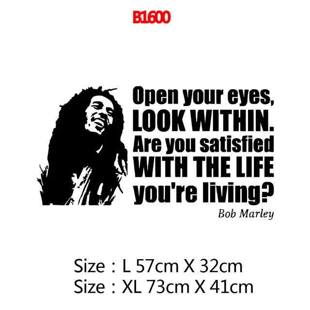 Colorful Soul Music Singer Bob Marley Removable Art Vinyl Wall Stickers For Kids Rooms Waterproof Wall Art Decal Style9