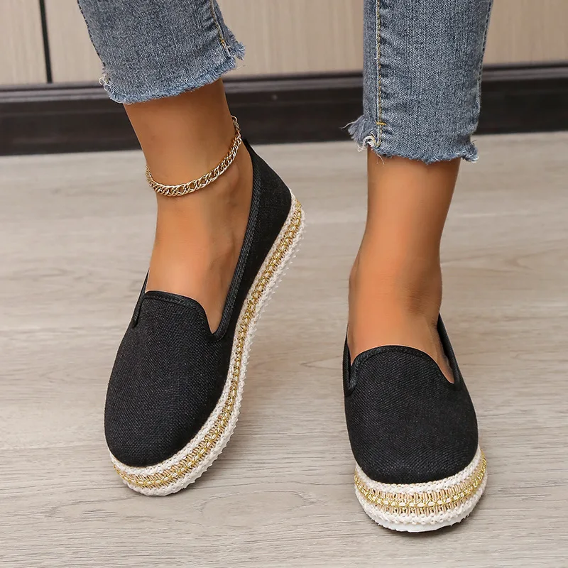 Fashion Loafers Women Flats Shoes Woman Europe 2022 New Round Toe Casual Slip-on Shoes for Women Sneakers Fisherman Shoes