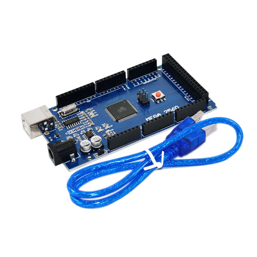 Плата MEGA2560 Mega 2560 R3 REV3 Φ CH340G на USB кабеле совместимом с arduino без линии USB|Детали и