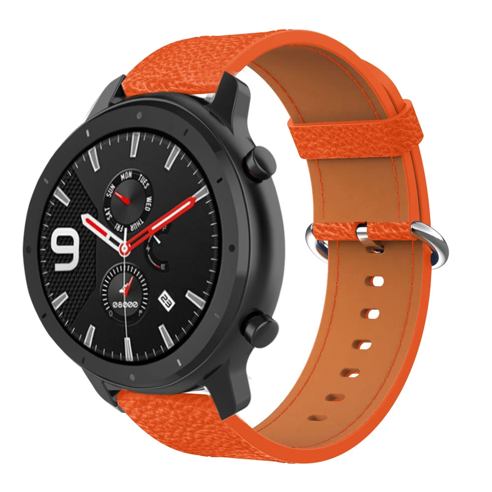 Кожаный ремешок для часов Ремешок Для Xiaomi Huami Amazfit GTR 47 мм Смарт-часы браслет для Amazfit Pace/Stratos 2 2S