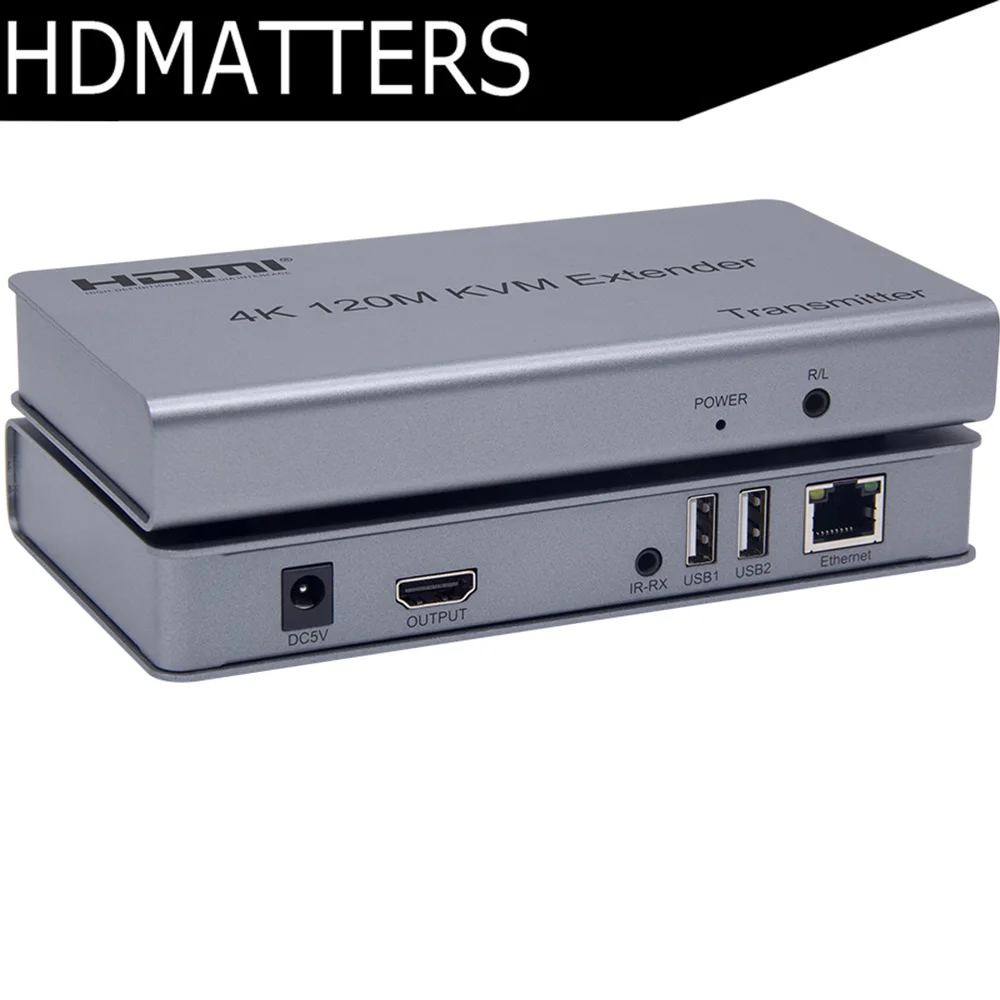 

4K HDMI KVM extender 4K/30Hz HDMI USB extender up to 200M with HDMI loop out&HDMI IR amplifier control+stereo audio out