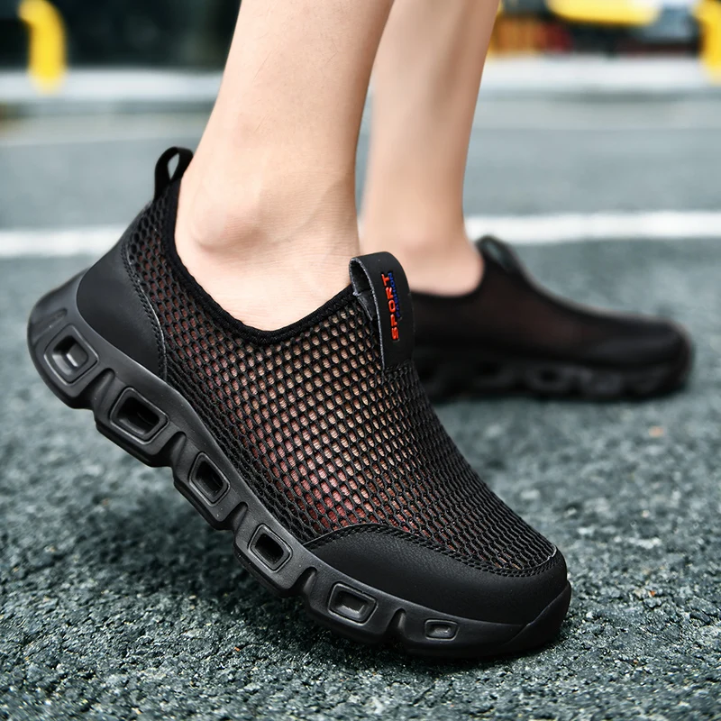Men Aqua Shoes Outdoor Breathable Beach Shoes Lightweight Quick-drying Wading Sport Water Camping Sneakers Size 48