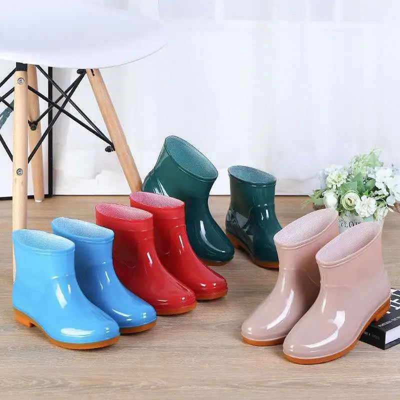 Female Short Boots Site Slip Resistant Kitchen Shoes Warm Waterproof