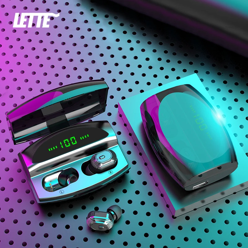 TWS-наушники Bluetooth 5 0 со светодиодным дисплеем и большой емкостью 1800 мАч |