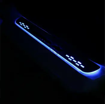 

Car modification Car accessories 4PCS Blue LED Surface Moving Door Scuff Plates For Hyundai Elantra 2016-2019