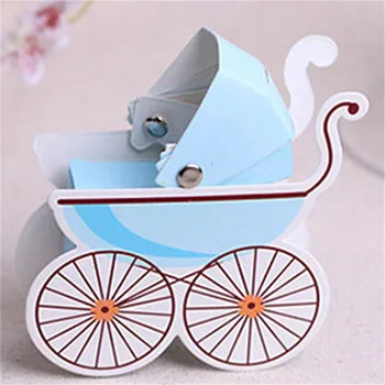 

25pcs/lot Party Candy Box Stroller Shape Wedding Baby Shower Favor Paper Cute Gift Boxes Kids Gift Event Party Supplies