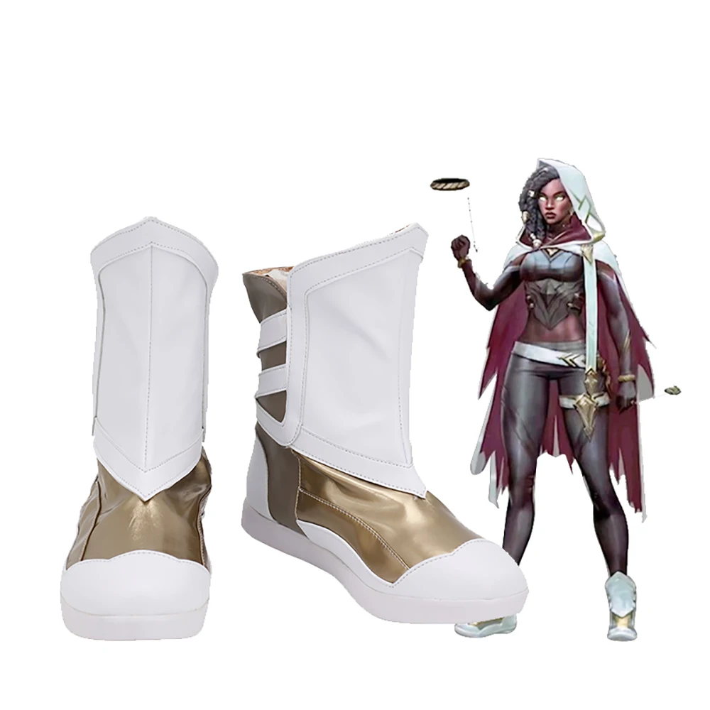 

Game LOL Senna Cosplay Boots White Shoes Custom Made Any Size for Adults and Kids Halloween Party Cosplay