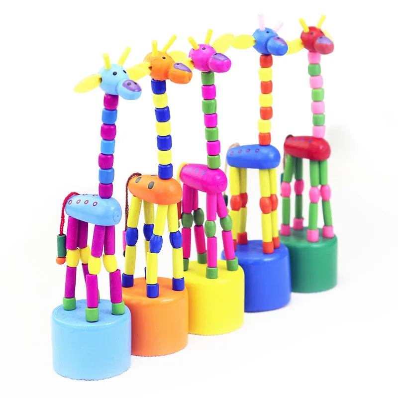 Детская развивающая игрушка подставка для танцев красочная качалка Жираф деревянная игрушка для детей детское творчество воображение образование