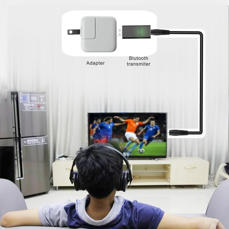 Bluetooth передатчик для телевизора ПК Беспроводной звуковая карта USB приемник с низкой задержкой
