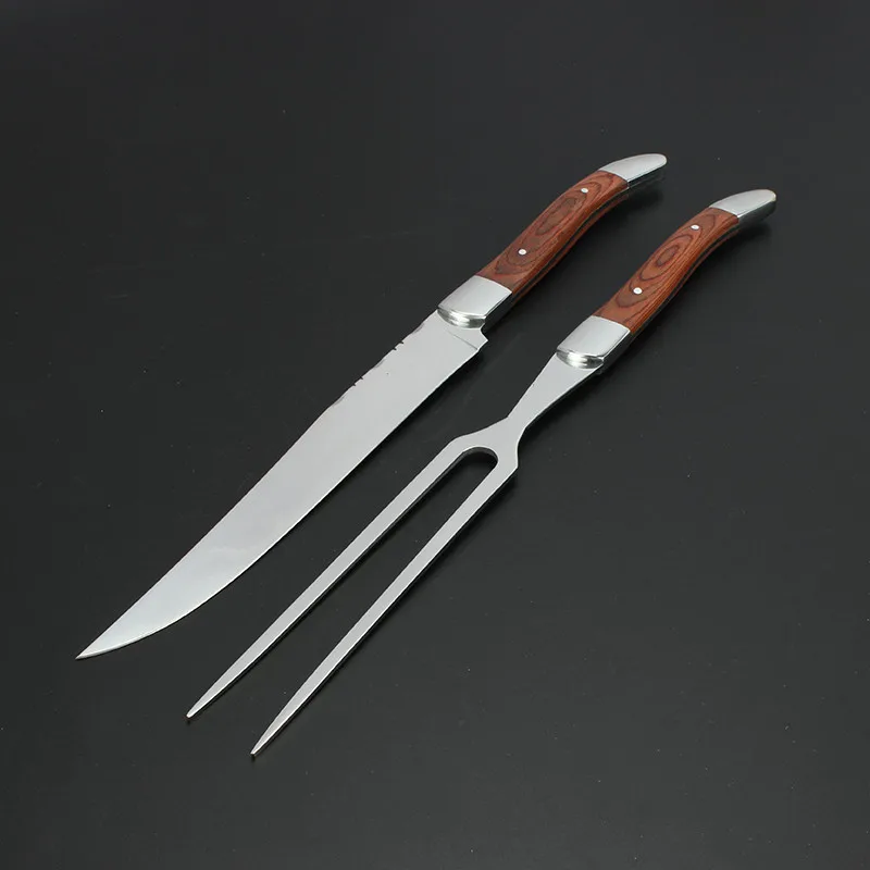 Stainless Steel Carving Knife and Fork Set (5)