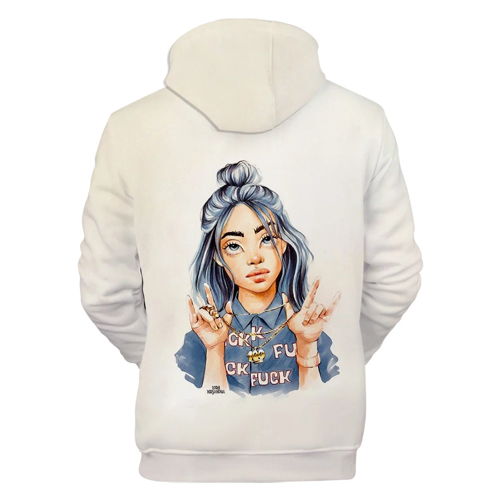 Новинка, толстовка с объемным рисунком Billie Eilish для мужчин/женщин Billie Eilish, толстовка в стиле хип-хоп для мальчиков и девочек, осенне-зимняя модная уличная одежда