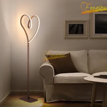 

Modern LED Floor Lamp Lighting Minimalist Creative Heart-shaped Floor Lights Hotel Living Room Bedroom Study Study Stand Lamp