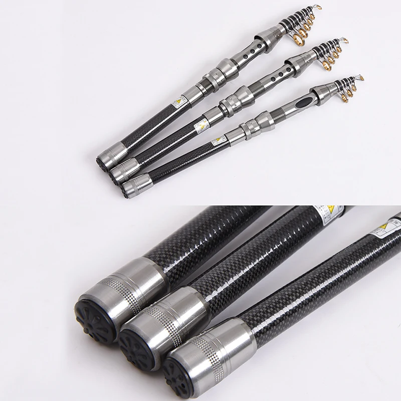 Professiona Carbon Fiber Ultralight Travel Telescopic Fishing Rod Sea 1.5-2.4m