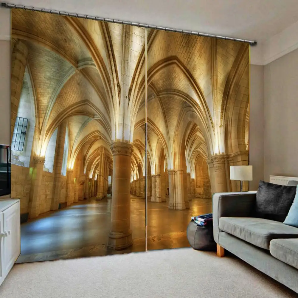 3D Роскошные затемняющие занавески для гостиной спальни портьеры в европейском