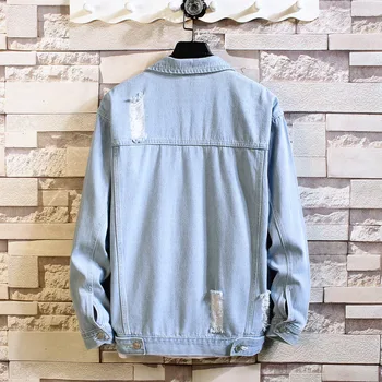 

Denim Solid Slim Mens Bomber Casual Fashion Men High Quality Cowboy Men's Jean Jacket