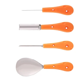 

4Pcs/Set Pumpkin Carving Kit Lantern Carving Tools Cutting Carving Tools for Halloween Pumpkin Fruit