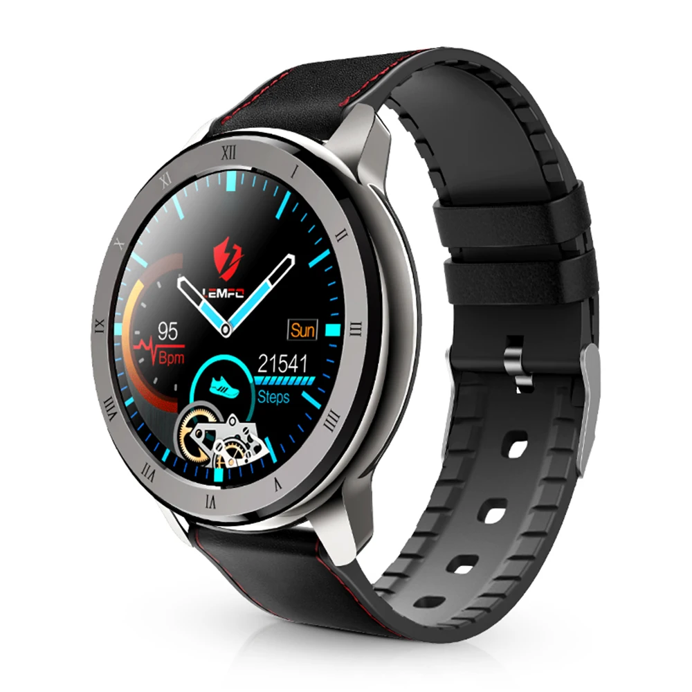 Black Дешевые для Amazfit GTR Смарт часы ЭКГ PPG точный сердечный ритм ЭКГ PPG полный сенсорный экран водонепроницаемый IP67 умные часы для мужчин и женщин - Цвет: Black