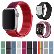 Спортивный Браслет-петля для Apple Watch 44 мм 42 мм 40 мм 38 мм светоотражающий тканый нейлоновый ремешок на запястье для iwatch серии 4/3/2/1