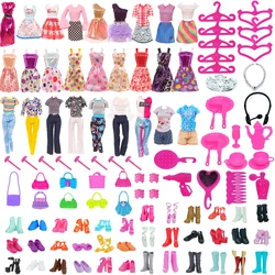 Poupée barbie & BJD, 63 pièces/ensemble, vêtements, chaussures, meubles, accessoires de cuisine, sacs à main, 11.8 pouces, jouet pour filles 