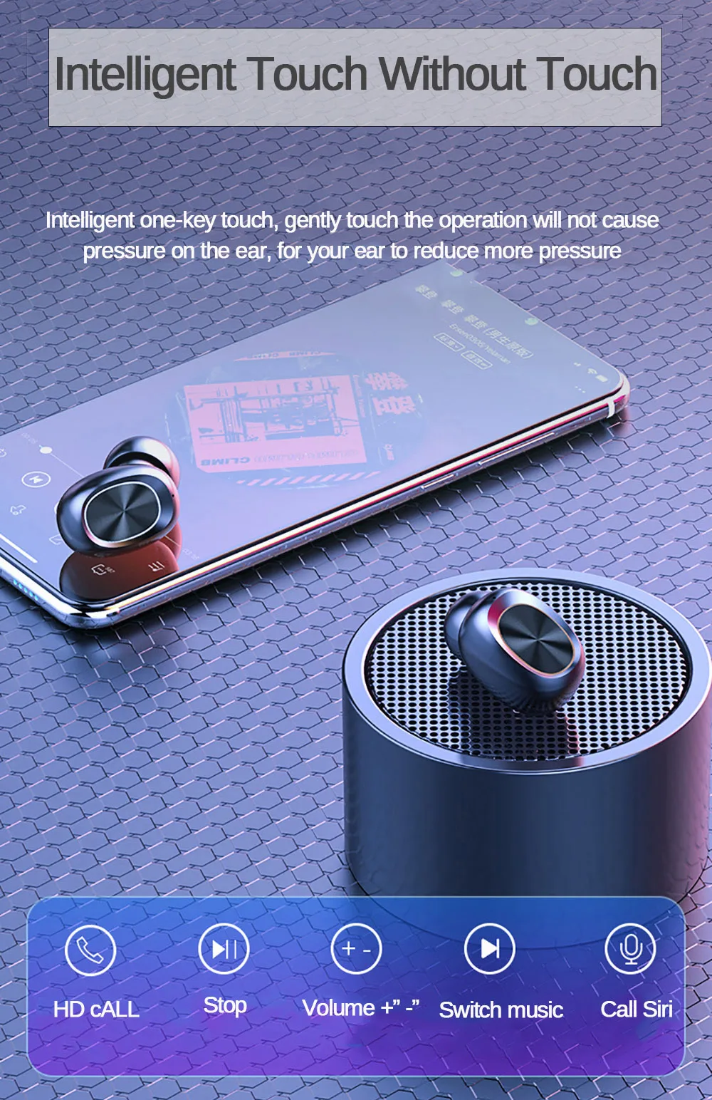TWS Bluetooth наушники 5,0 беспроводные наушники-вкладыши светодиодный дисплей с сенсорным управлением стерео наушники водонепроницаемые музыкальные наушники