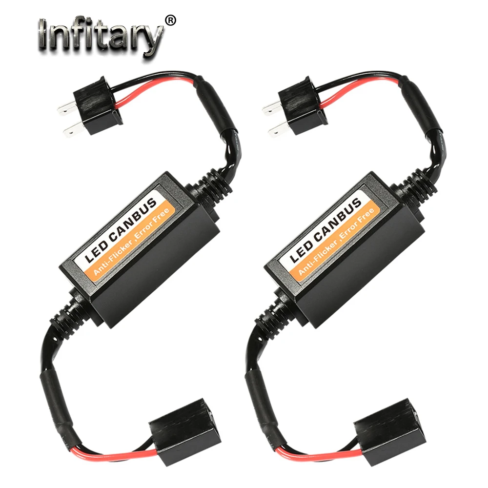 2 buah lampu led canbus decoder untuk led lampu mobil lampu bohlam kit untuk suv kabut lampu h4 h7 h1 h11 9006 9007 adaptor anti flicker